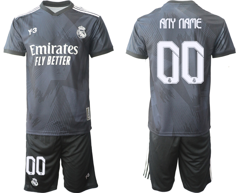 Men's Real Madrid Custom 22/23 Black Soccer Jersey Suit